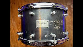 BrighTone Custom Snare Black Iron 14x8quot WORLDWIDE SHIPPING [upl. by Nozicka]