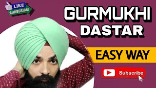 Gurmukhi Dastar  Easy way  Step by Step Turban Sawg Jagjit Bawa [upl. by Laris]