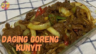 DAGING GORENG KUNYIT KELANTAN  SEDAP DAN RINGKAS [upl. by Nitsur]