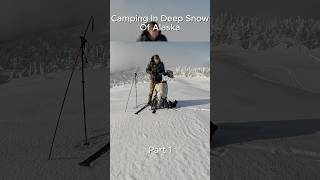 Building a Dugout Shelter in Alaskas Deep Snow ❄️🏕️ [upl. by Airamat]