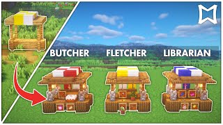 Minecraft Tutorial ► Village Market Stall Transformation  How To Build In Minecraft [upl. by Gemperle]