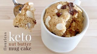 Keto Flourless Nut Butter Mug Cake [upl. by Ilocin466]