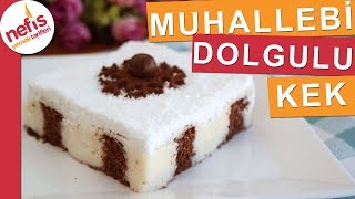 EN KOLAY Muhallebi Dolgulu Kek Tarifi [upl. by Shoshanna]