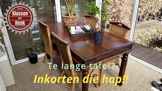 Zelf een eettafel inkorten [upl. by Hsejar]