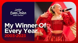 My Winner Of Every Year  Junior Eurovision 20032023 [upl. by Enois]