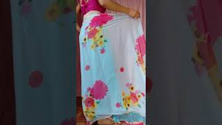 Mumtaz style saree draping  saree by meesho easy saree draping 2021 shorts [upl. by Zednanref]