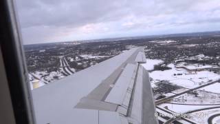 Awesome snowy landscape Delta MD90 landing in Minneapolis [upl. by Danieu]