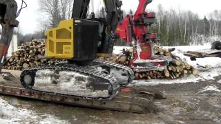 TimberKing TK 721 Unloading off Float [upl. by Mikeb953]