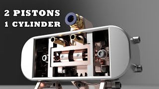 OpposedPiston Engine 3DPrinted [upl. by Erdnoed443]