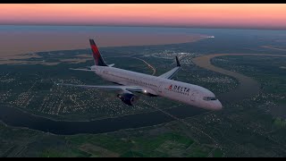 XPlane 11 757 to New Orleans [upl. by Elleivad]