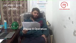 ISO 450012018 OHSMS Clause 8 Operation [upl. by Ardnassac327]