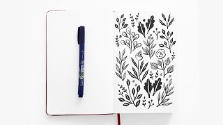 Tombow Fudenosuke Brush Pen Tutorial [upl. by Ecyar306]