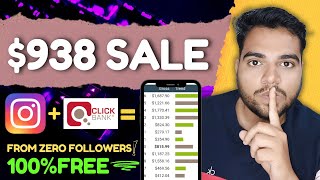 Zero To 938 Sale Using Instagram  Affiliate Marketing Free Method Hindi [upl. by Novyad]