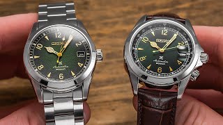 Two of the BEST Field Watches Under 1000  What Seiko Alpinist is Better SPB121 vs SPB155 [upl. by Aloke]