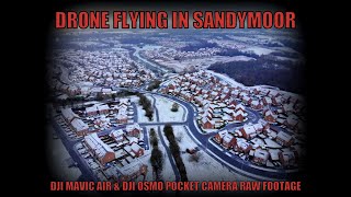 Drone Flying In SandymoorRuncorn DJI Mavic Air amp DJI Osmo Pocket Drone Camera 1080p 60 FPS 2021 [upl. by Wolff]