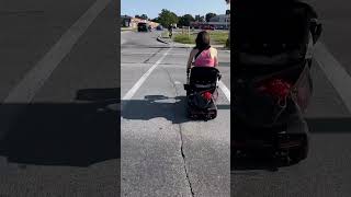 Rugged roads ms accessibility scooter accessibilityawareness potholes thestruggleisreal [upl. by Kcirdehs]