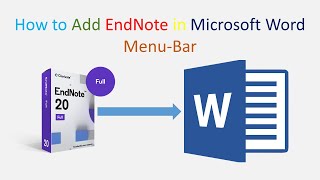 How to Add EndNote Toolbar in Microsoft Word [upl. by Haimehen]