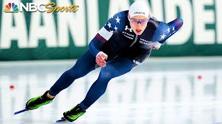 Jordan Stolzs deadly final lap in 1500 seals record third gold at speed skating worlds  NBC Sports [upl. by Lillith]