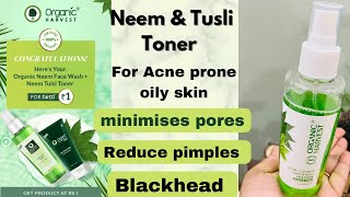 Organic harvest Neem amp Tulsi Toner Review  Organic harvest survey [upl. by Lazaro]