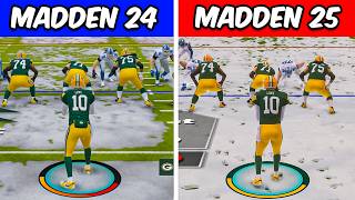 Madden 25 vs Madden 24 Side by Side Comparison [upl. by Claudetta]