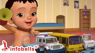 Playing with Vehicle Toys  Pretend Play  Malayalam Kids Cartoon Videos  Infobells [upl. by Nanahs]