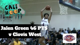 Jalen Green gets REVENGE on Clovis WestClutch 46 at MC Holiday Hoops Classic [upl. by Enedan]