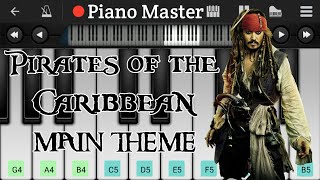 Pirates of the Caribbean Main Theme On Piano Tutorial [upl. by Ydnor]