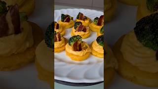 Finger food autunnale polenta croccante zucca broccolo e pancetta ricetta shorts [upl. by Aldo]