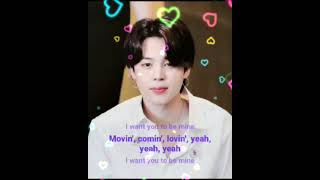 Jimin Be mine song lyrics kpop [upl. by Winer187]