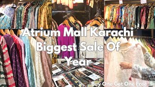 Atrium Mall Karachi Biggest Sale  Cheap Mall In Karachi Affordable DressSuitsShoesBags Brands [upl. by Cogen]