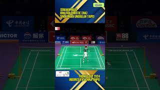 Jonatan Christie INA Vs WangvTzu Wei Taipei  Thomas Cup 2024 [upl. by Sherer]