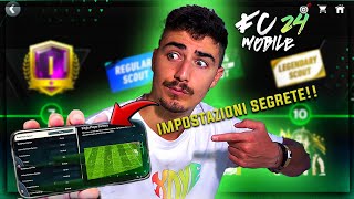 😧 SONO SICURO Che NON CONOSCI Queste IMPOSTAZIONI SEGRETE ✅  FC24 Mobile [upl. by Peltier947]