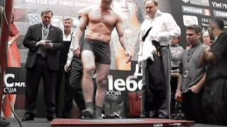 Roy Jones jr vs Denis Lebedev Weigh in Video [upl. by Tavi]