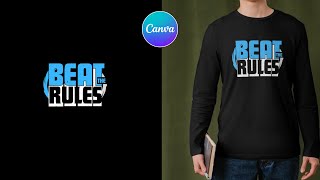 Tshirt typography Design Tutorial with Canva ICanva tutorial l easy canva lTshirt typography [upl. by Plato297]