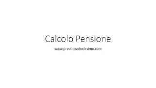 Calcolo Pensione [upl. by Neelyt591]