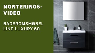 Monteringsveiledning  Lind Luxury 60 menkel servant baderomsmøbel [upl. by Asamot]