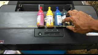 CARA GANTI TINTA ART PAPER amp PROSES MENGURASNYA YANG BAIK amp BENAR PRINTER EPSON A3 L1300 [upl. by Anavlis]