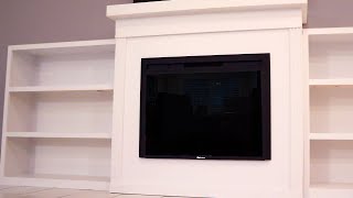 Adding Bookshelves to an Electric Fireplace Enclosure [upl. by Livvi]