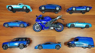 Collection of Blue Color Diecast Cars  5  Asmr  Diecast Model Bike [upl. by Othella]