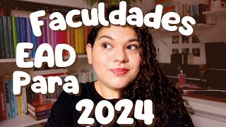 Faculdades EAD Para 2024  Instituições bem recomendadas [upl. by Kalbli]