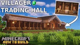 Minecraft Villager Trading Hall Tutorial how to build [upl. by Dacey]