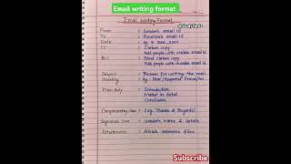 Email writing format l Email writing class 11 l How to write Email [upl. by Latoya]