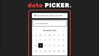 A natural language date picker widget is sick [upl. by Vania473]