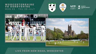 🔴 Worcestershire vs Derbyshire  LIVE FROM NEW ROAD WORCESTER [upl. by Otrebla]