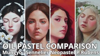 Oil pastel brand comparison  Sennelier Neopastel Mungyo Paul Rubens [upl. by Johnny170]