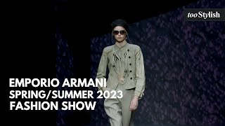 Emporio Armani  SpringSummer 2023 Womenswear Fashion Show 4K  tooStylish [upl. by Polash]