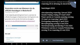 Beschrijving van officiële feestdagen in Nederland [upl. by Akienahs]
