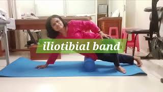 easy foam roller exercise fascia release foam roller  self release [upl. by Lleznod]