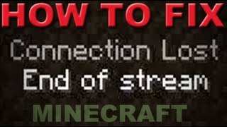 FIX Connection Lost End of Stream  Minecraft OSX Mac [upl. by Dett516]