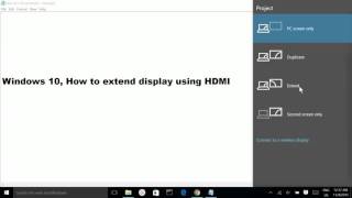 Windows 10 How to extend display using HDMI [upl. by Llirret]